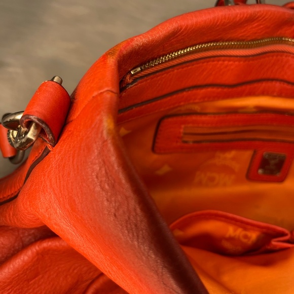 MCM Orange Mono Hand Tote - Picture 11 of 13